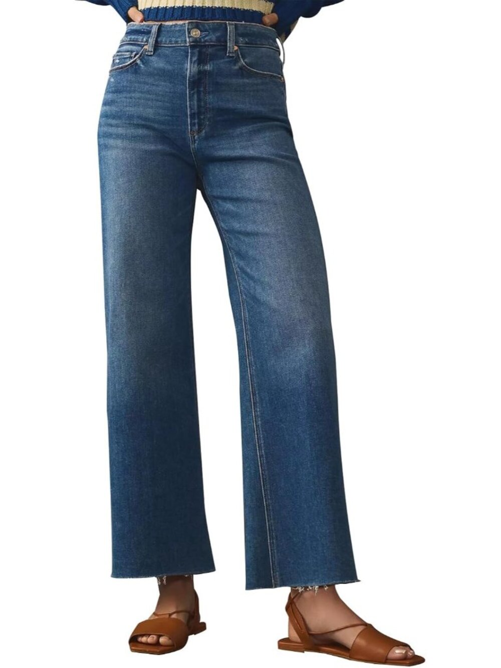Jeans for Women Wide Leg Baggy High Waist Boyfriends Straight Leg Stretchy Denim